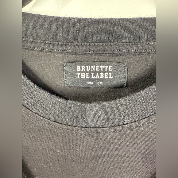 Brunette The Label. Black oversized graphic tee. Size S/M. - Picture 3 of 6